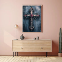 Gothic Cross With Jewels Poster