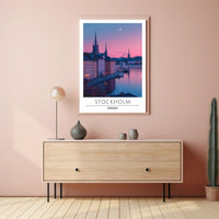 Serene Evening View of Stockholm Urban Cityscape Poster