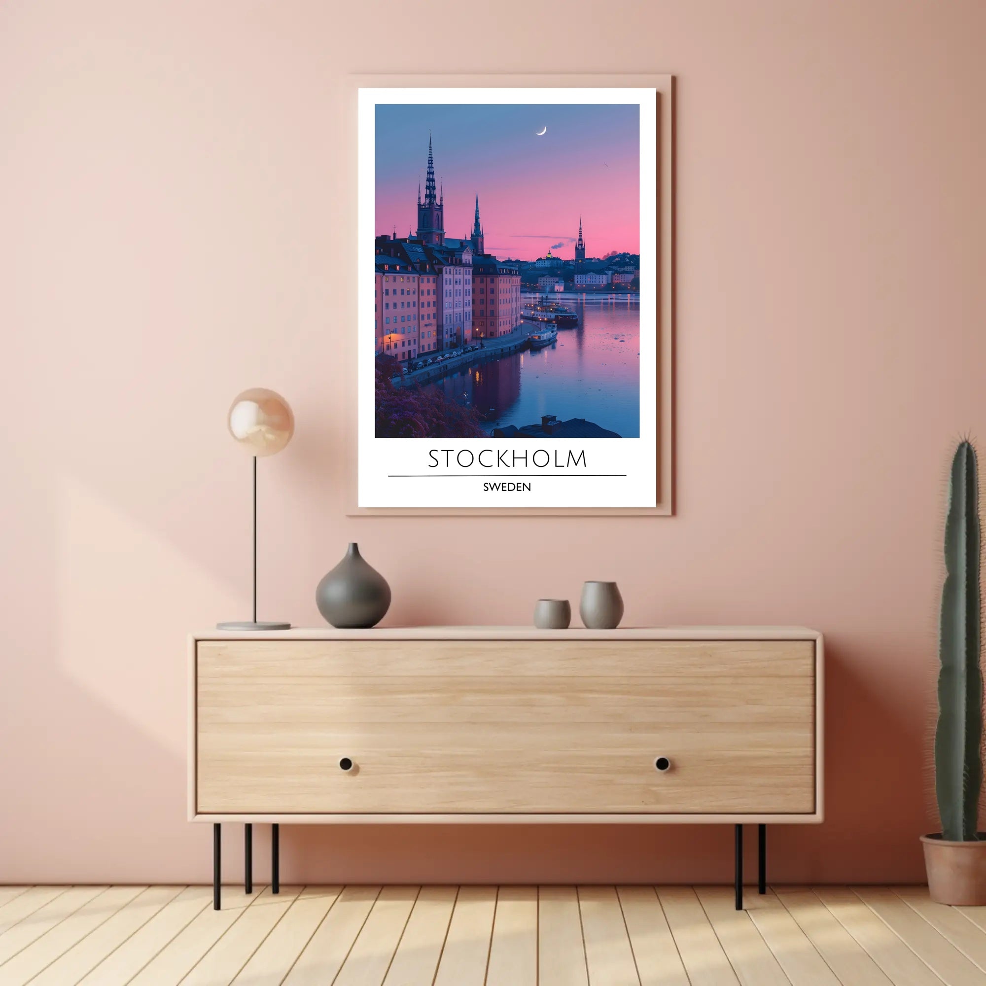 Serene Evening View of Stockholm Urban Cityscape Poster