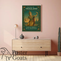 Thailand's Traditions in Vintage Style: Cultural Heritage Poster