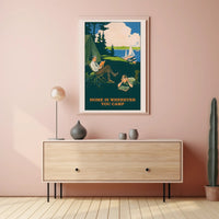 Vintage Serenity in Nature Outdoor Camping Travel Poster