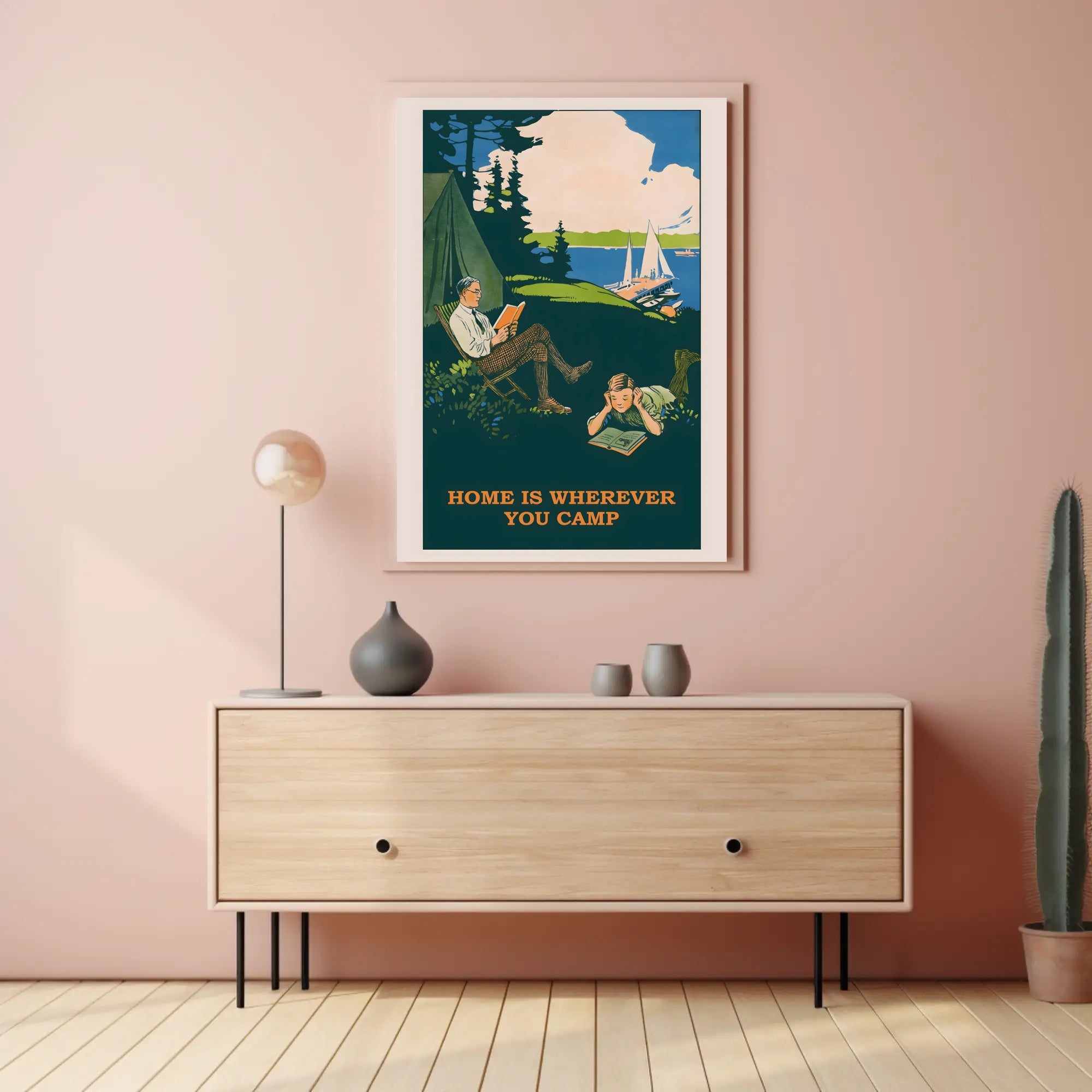 Vintage Serenity in Nature Outdoor Camping Travel Poster