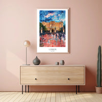 Buckingham Palace Impressionist Art in Vibrant Colors Poster PosterGoat