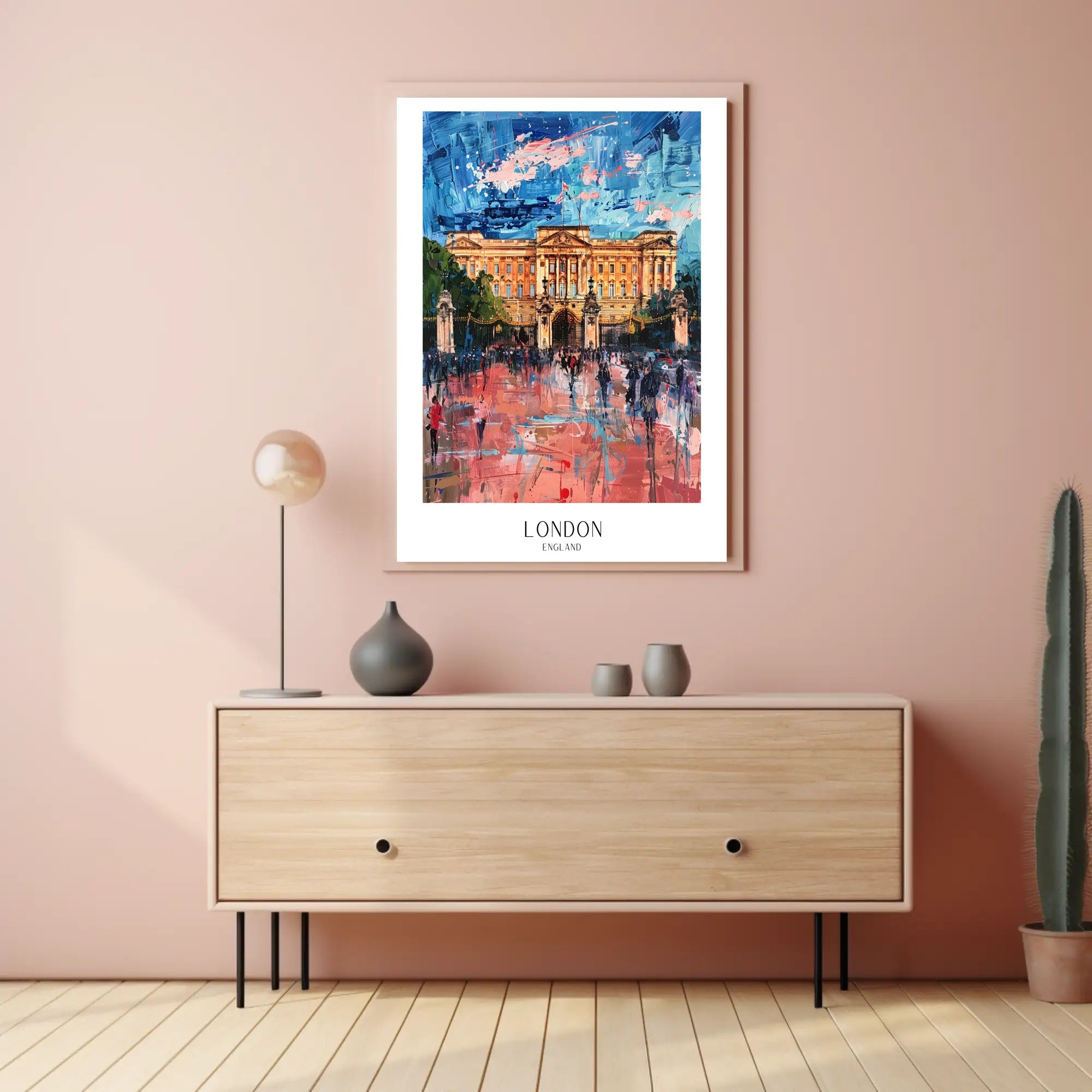 Buckingham Palace Impressionist Art in Vibrant Colors Poster PosterGoat
