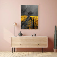 Solitary Tree Landscape: Artistic Abstract or Artistic Poster PosterGoat