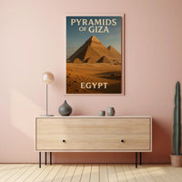 Egyptian Pyramids Historical Travel Photorealism Poster