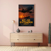 KC-10 Extender Aircraft Sunset Military Recruitment Poster