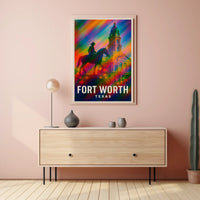 Fort Worth Texas Scenic Travel Photography Realism Poster