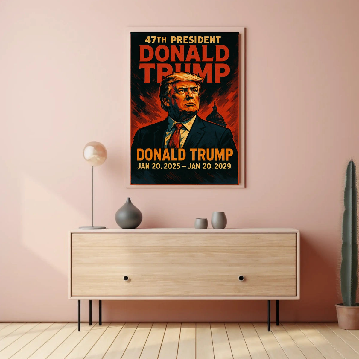 Donald Trump Visionary Patriot Expressionism Poster