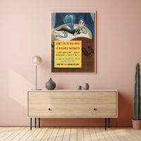 WWII Malaria Awareness Mosquito Net Poster PosterGoat