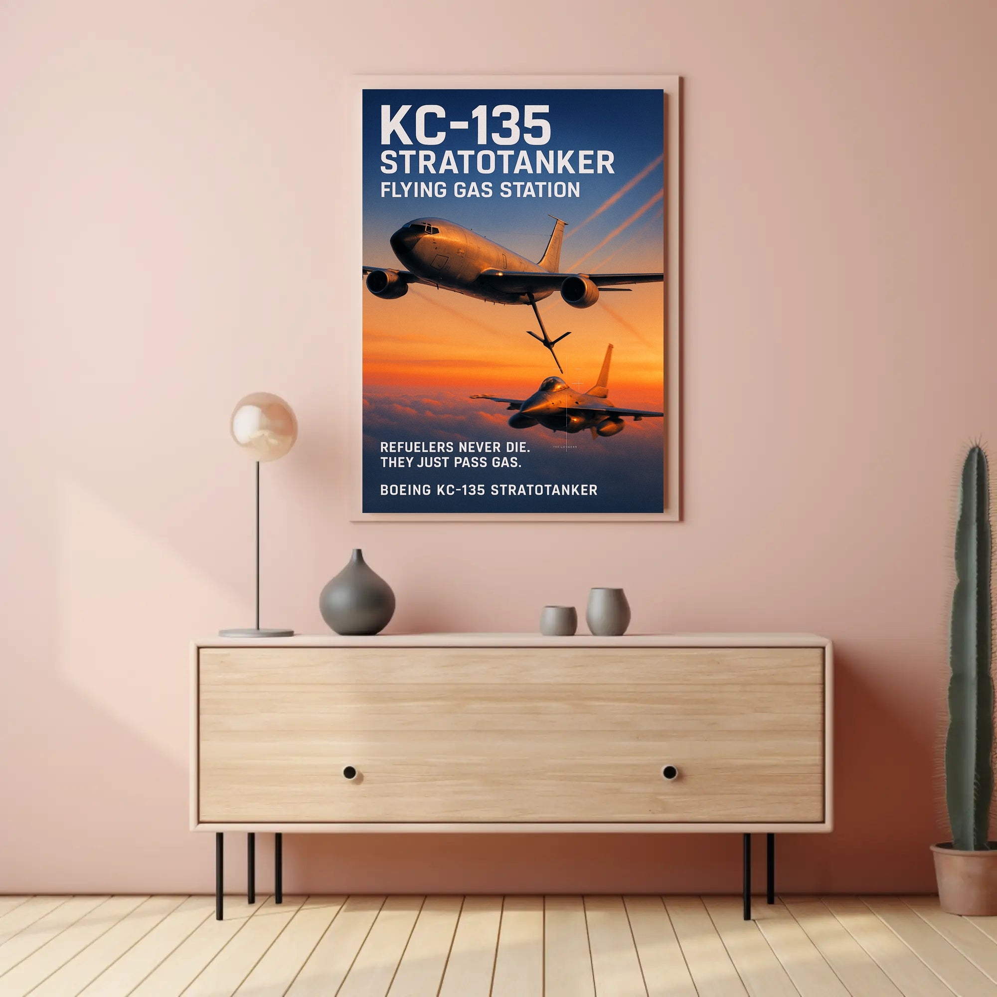 KC-135 Stratotanker Flying Gas Station Poster PosterGoat