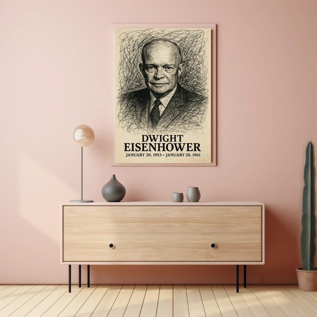 Dwight Eisenhower Vintage Patriotic Poster