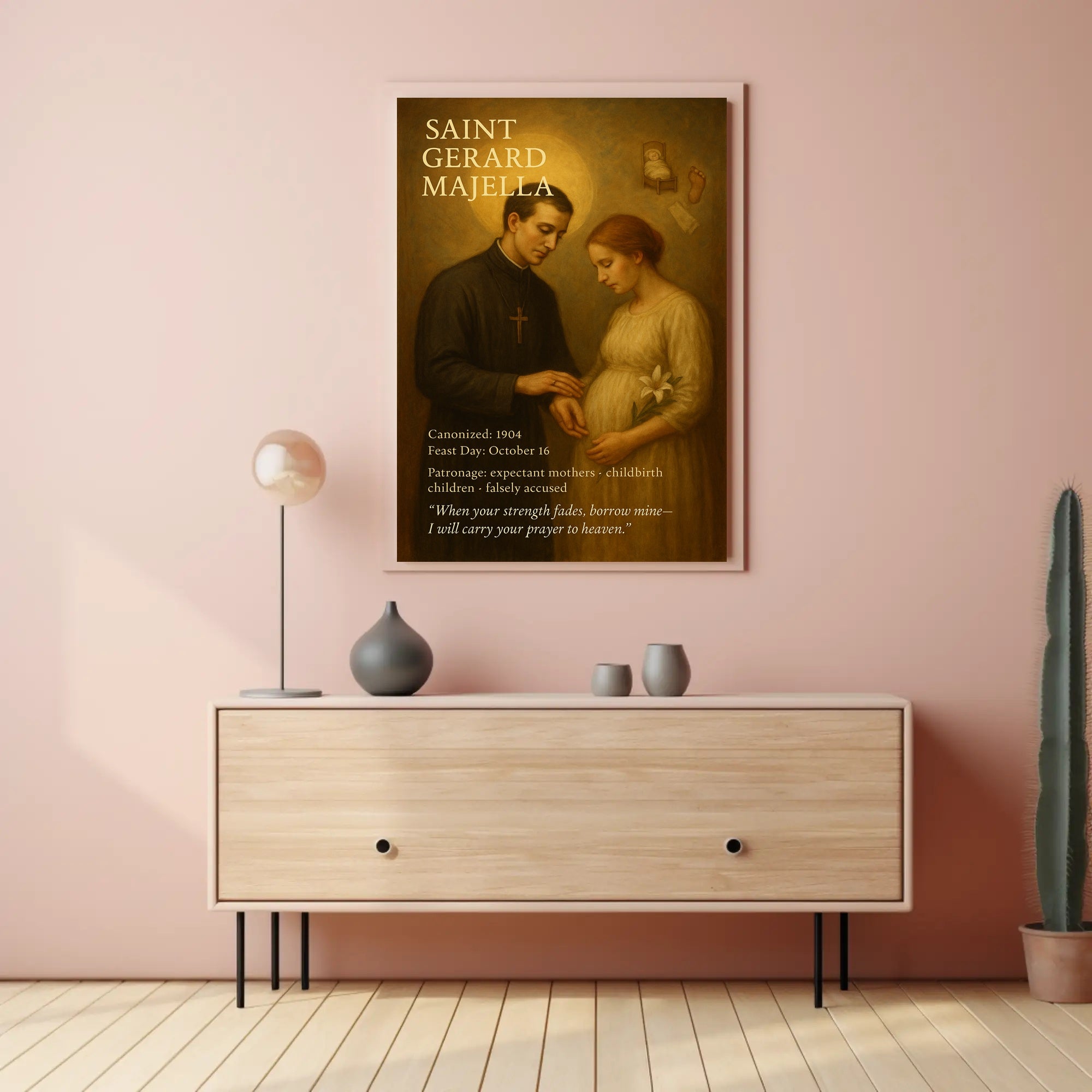 Saint Gerard Majella Religious Iconography Cultural or Heritage Poster