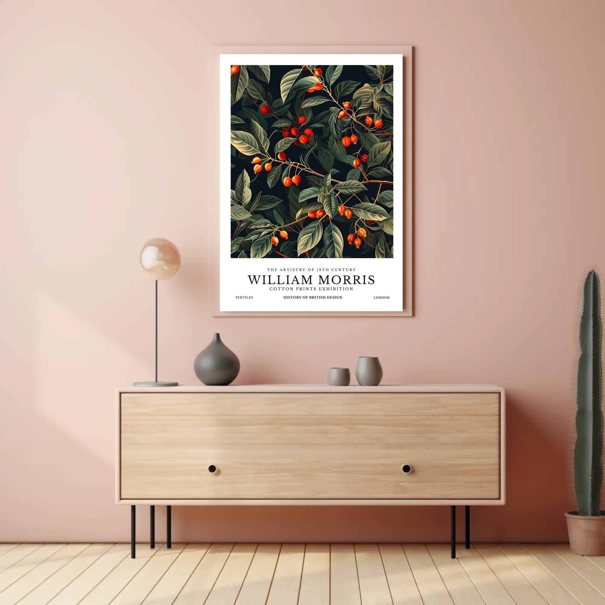 William Morris Cotton Prints Exhibition Poster