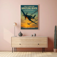 F4U Corsair Fighter WWII Poster