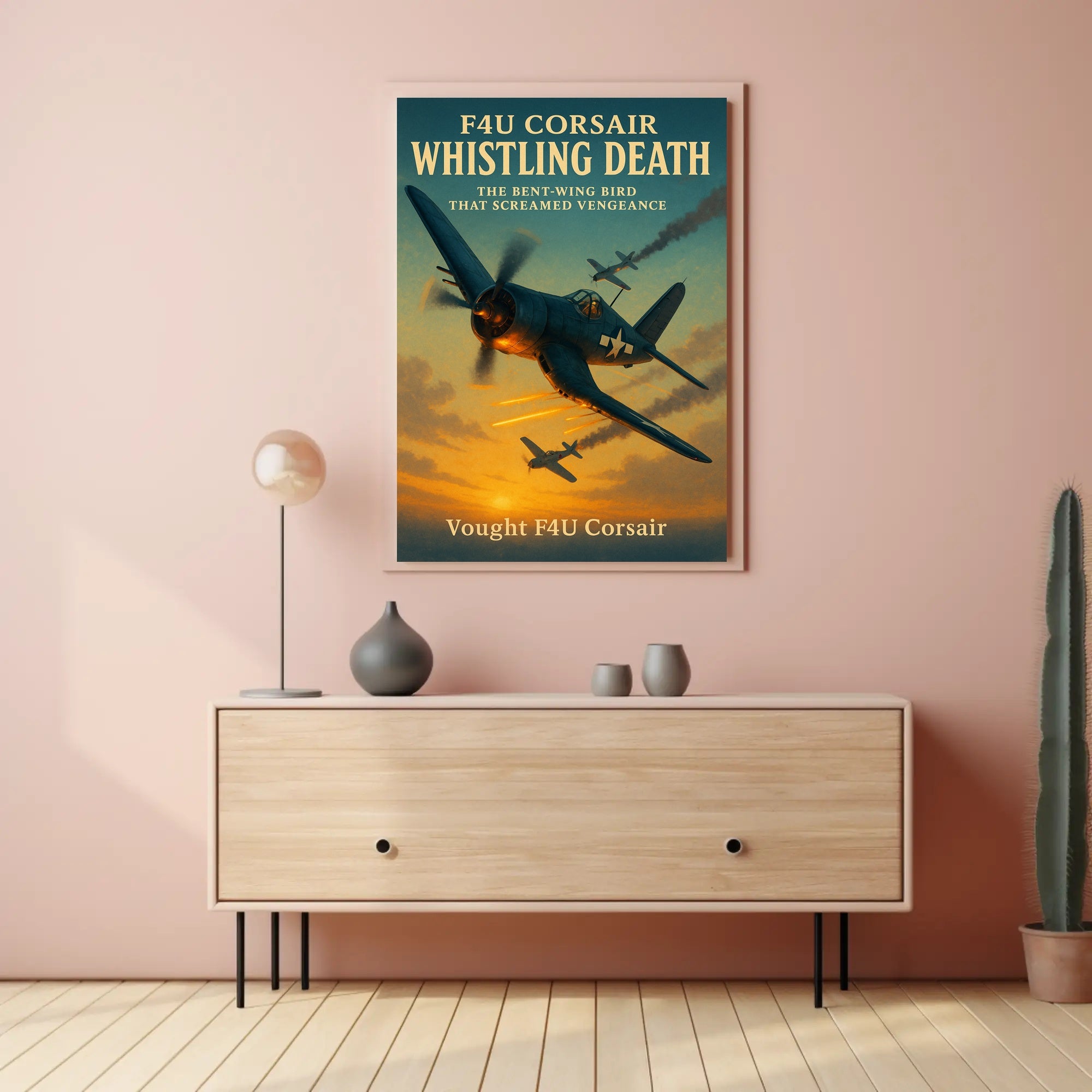 F4U Corsair Fighter WWII Poster
