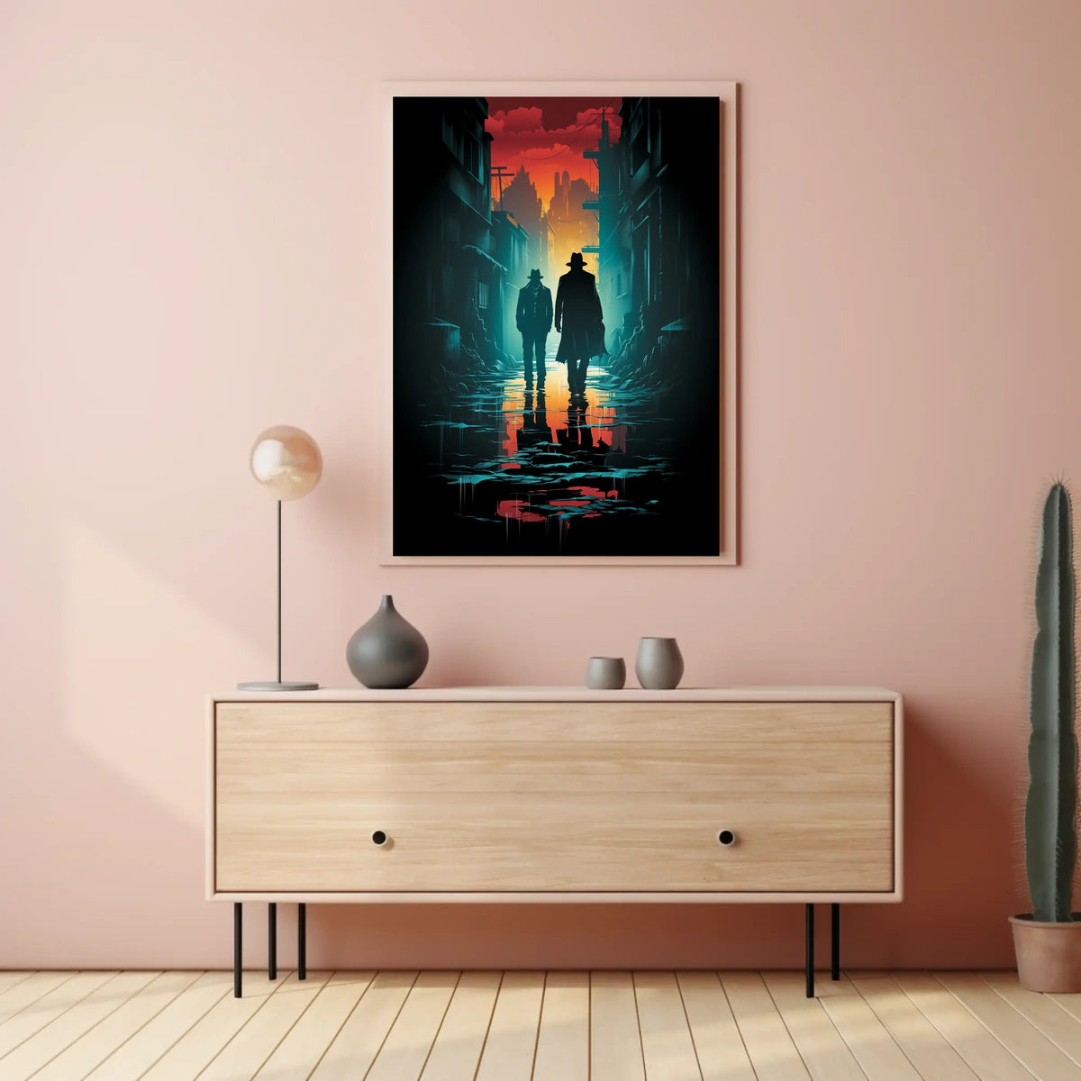 Shadowy Streets At Dusk Poster