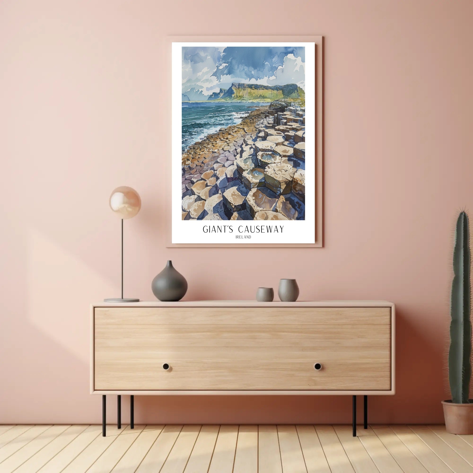 Giant's Causeway Wonder: Irish Landscape Travel Poster PosterGoat
