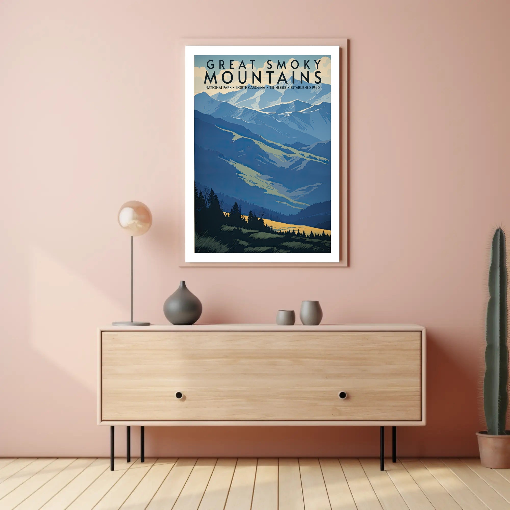 Great Smoky Mountains Scenic Poster Wall Art