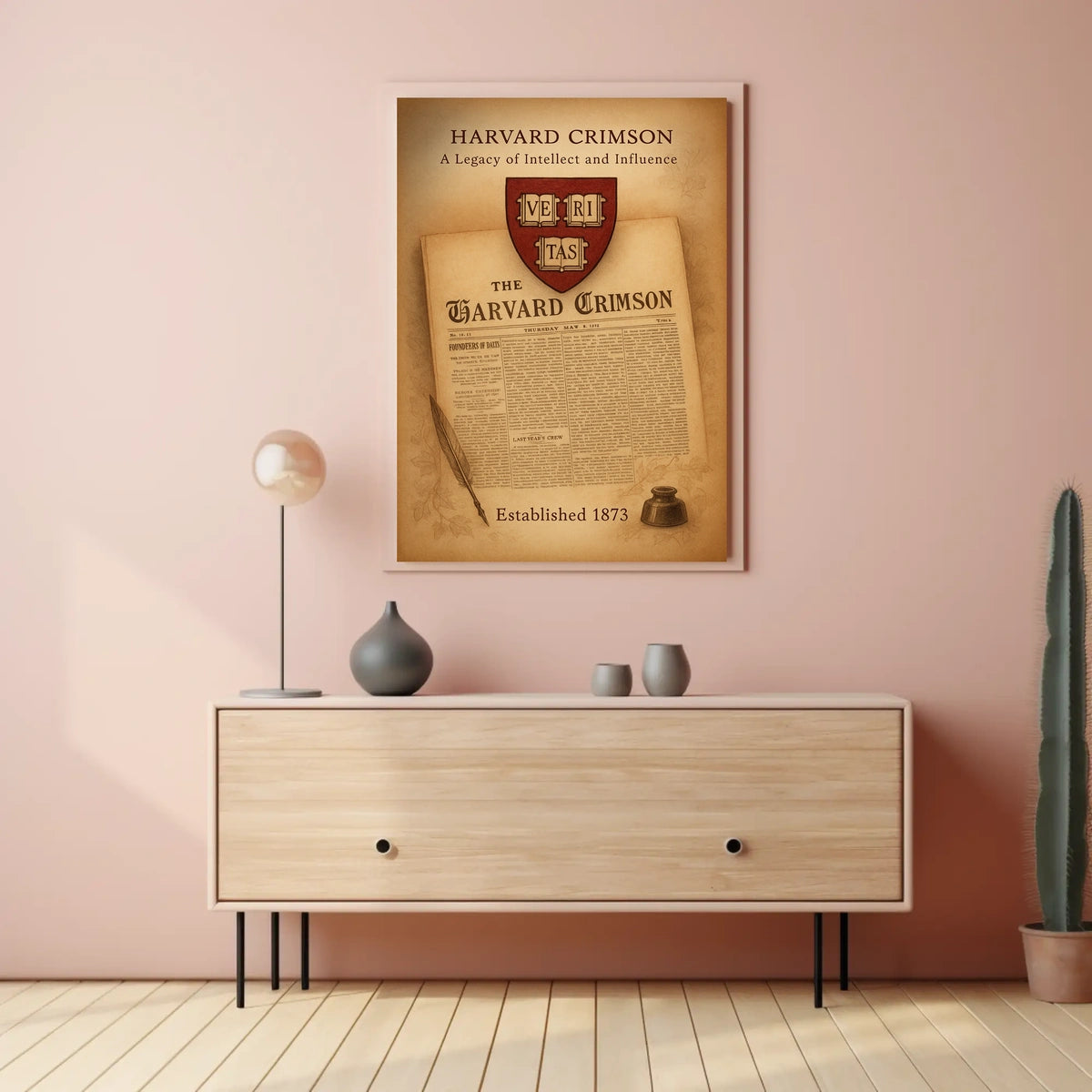 Harvard Crimson A Legacy of Intellect and Influence Poster