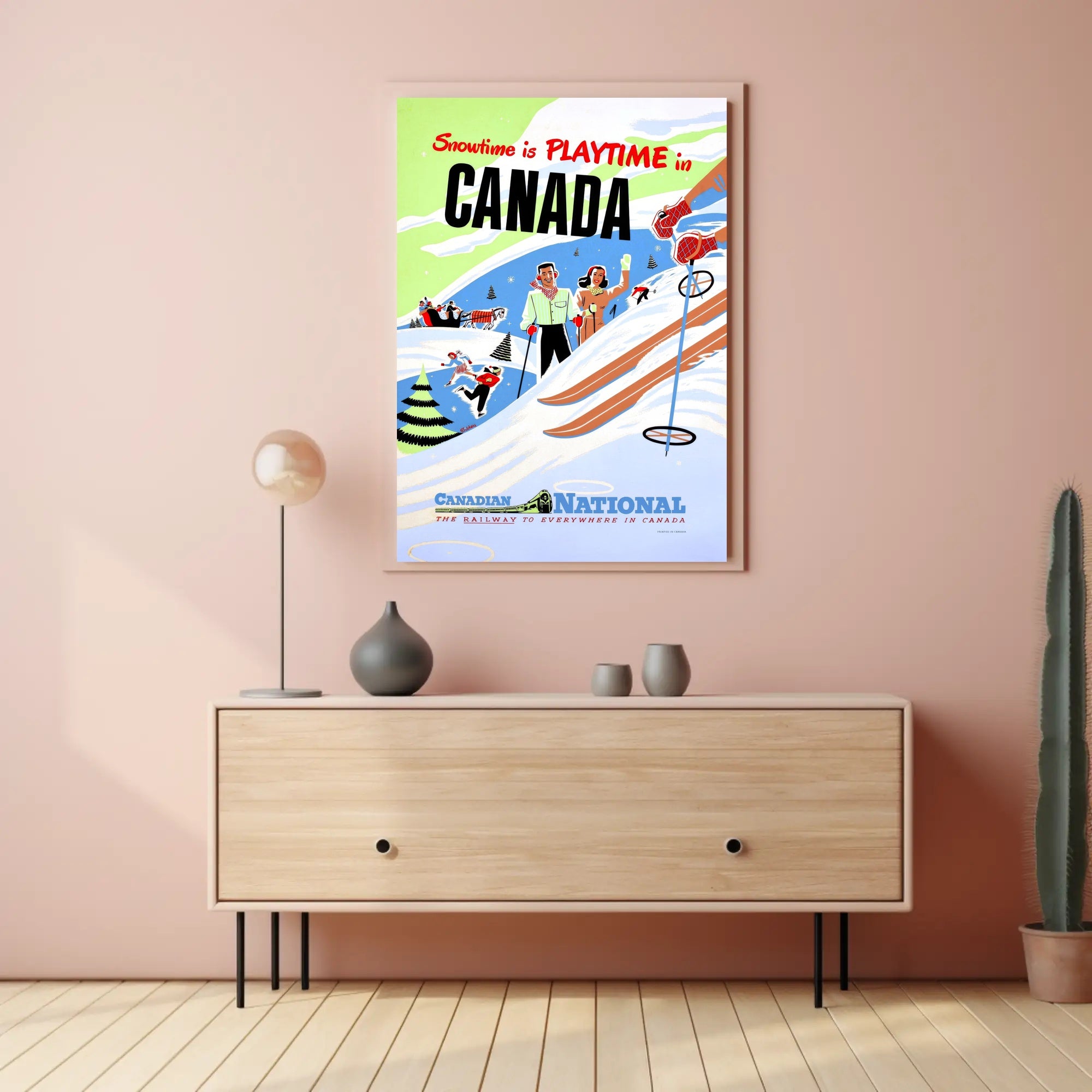 Canadian Winter Skiing Adventures: Vintage Travel Poster PosterGoat