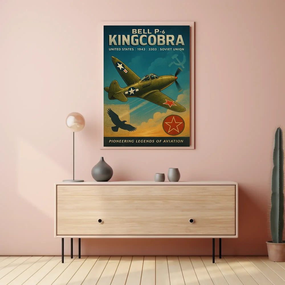 Bell P-6 Kingcobra Aviation Legends Poster