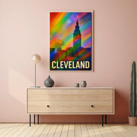 Cleveland Skyline Photography Realism Decor Lovers Poster