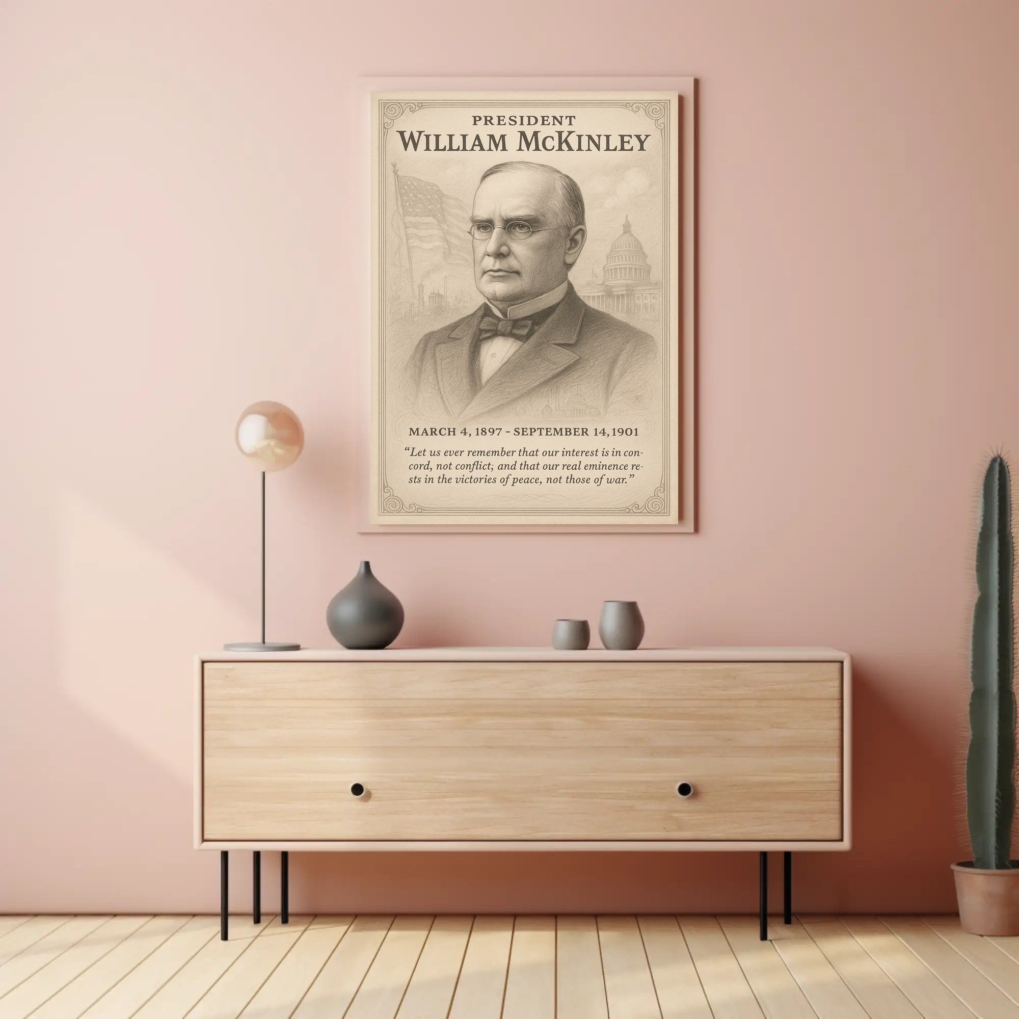 William McKinley Presidency Commemoration Poster PosterGoat