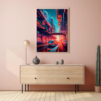 Futuristic Urban Transit Poster