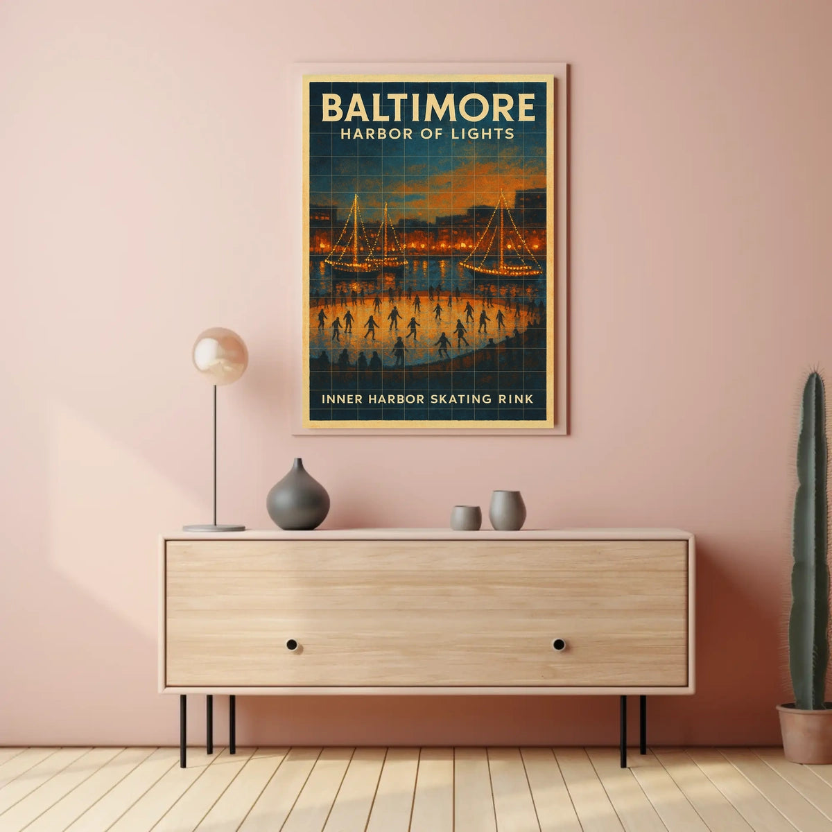 Baltimore Harbor Of Lights Poster