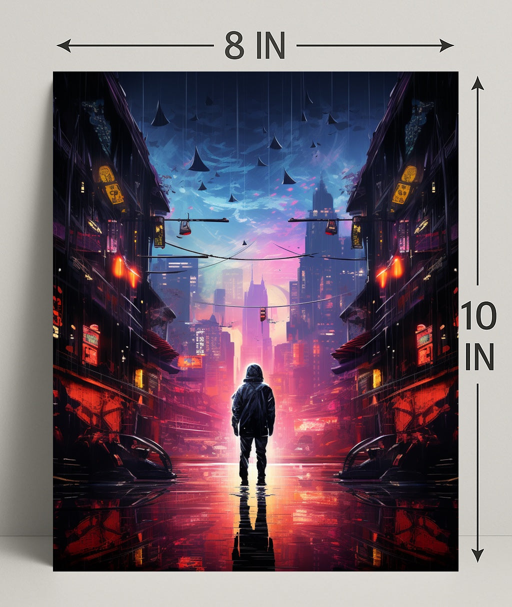 Neon Cityscape Poster