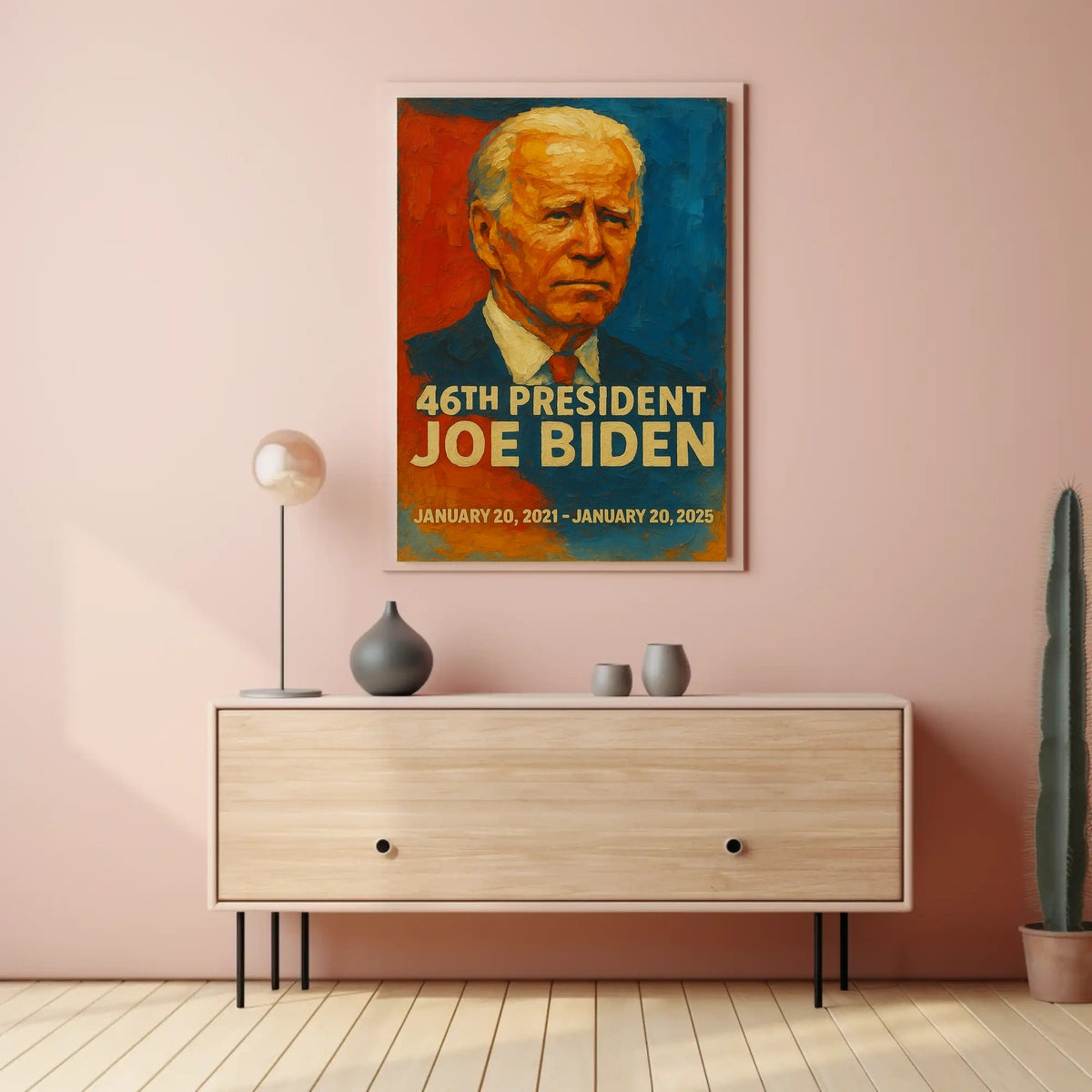 Biden Patriotic Expressionism Oil Painting Poster