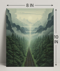 Journey Through The Misty Mountains Poster