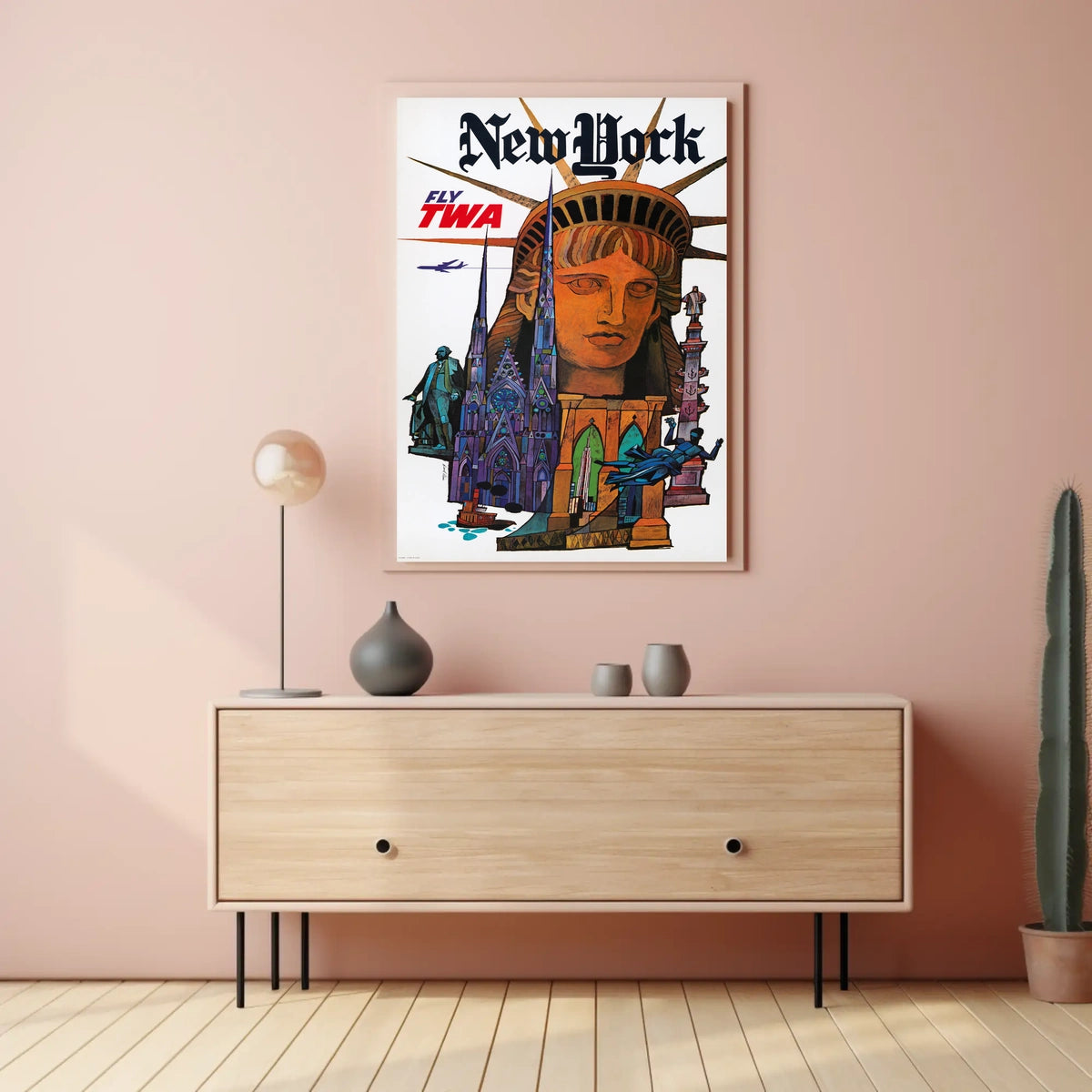 New York Adventure Awaits Travel Poster Modern Wall Art