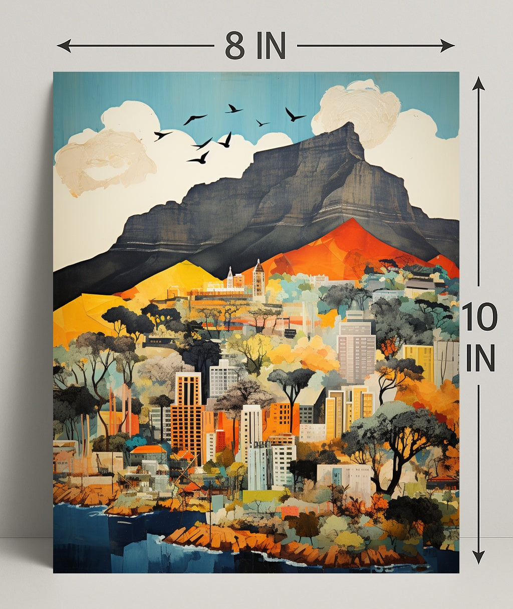 Vibrant Cityscape At The MountainS Edge Poster