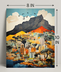 Vibrant Cityscape At The MountainS Edge Poster
