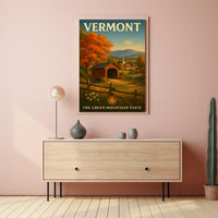 Vermont The Green Mountain State Poster