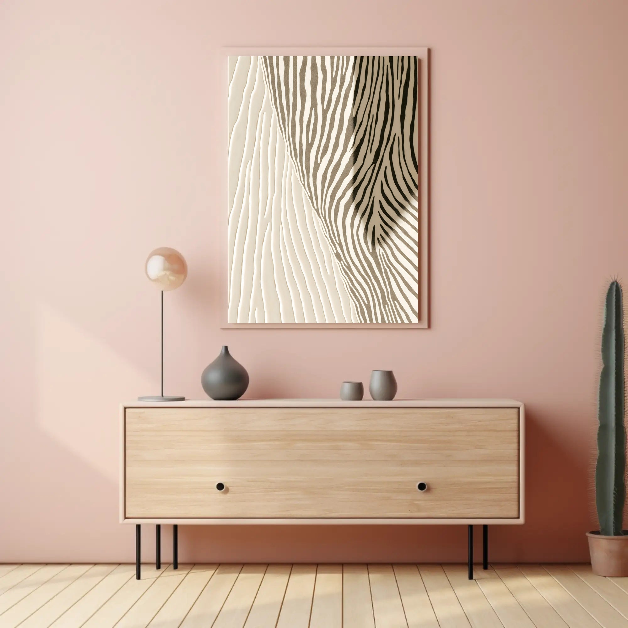 Zebra Stripe Illusion Poster