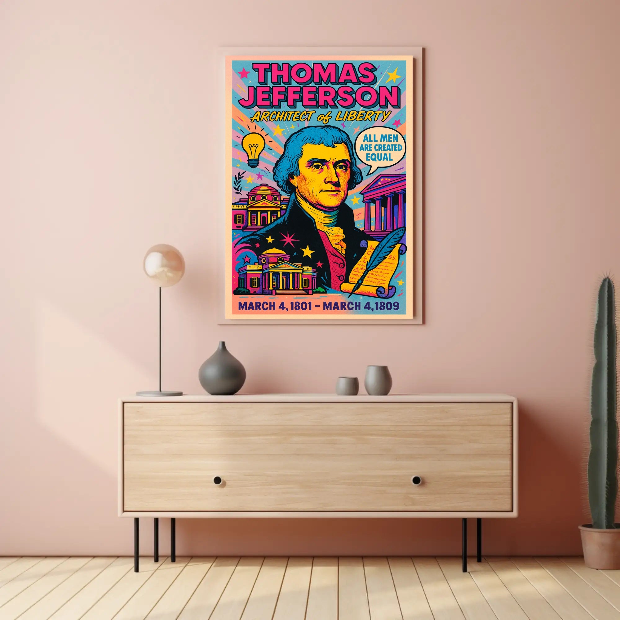 Thomas Jefferson Architect of Liberty Poster PosterGoat