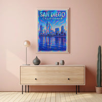 San Diego Skyline Poster
