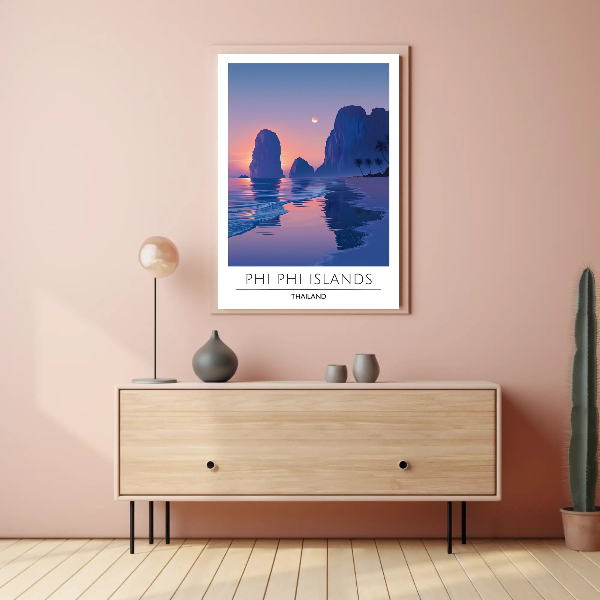 Phi Phi Islands Tranquil Landscape Travel Poster