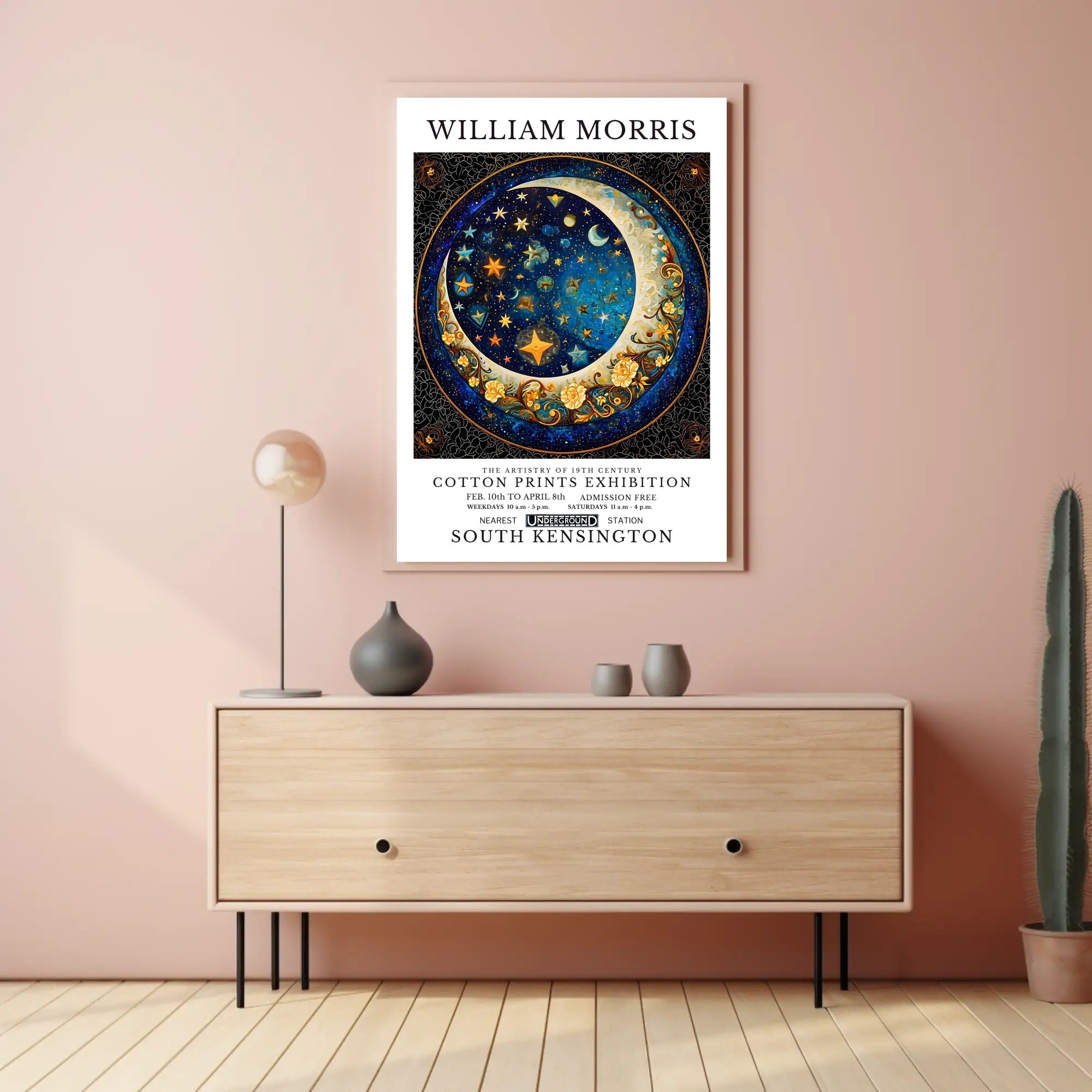 William Morris Cotton Prints Exhibition Poster