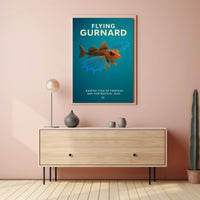Flying Gurnard Marine Life Educational Poster PosterGoat