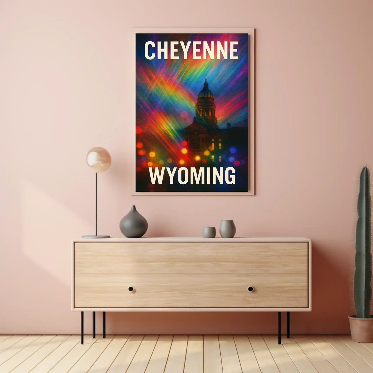 Cheyenne Wyoming Scenic Minimalist Decor Lovers Poster