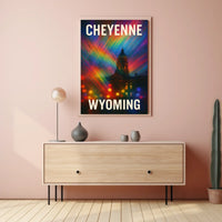 Cheyenne Wyoming Scenic Minimalist Decor Lovers Poster