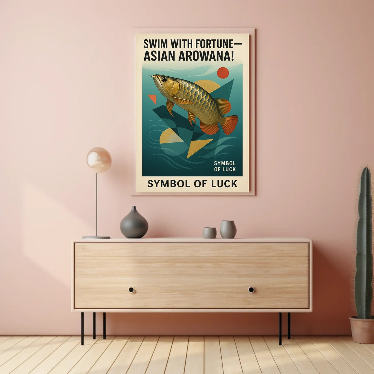 Swim with Fortune Asian Arowana Poster