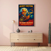 Albert Einstein Relativity Educational Science Poster