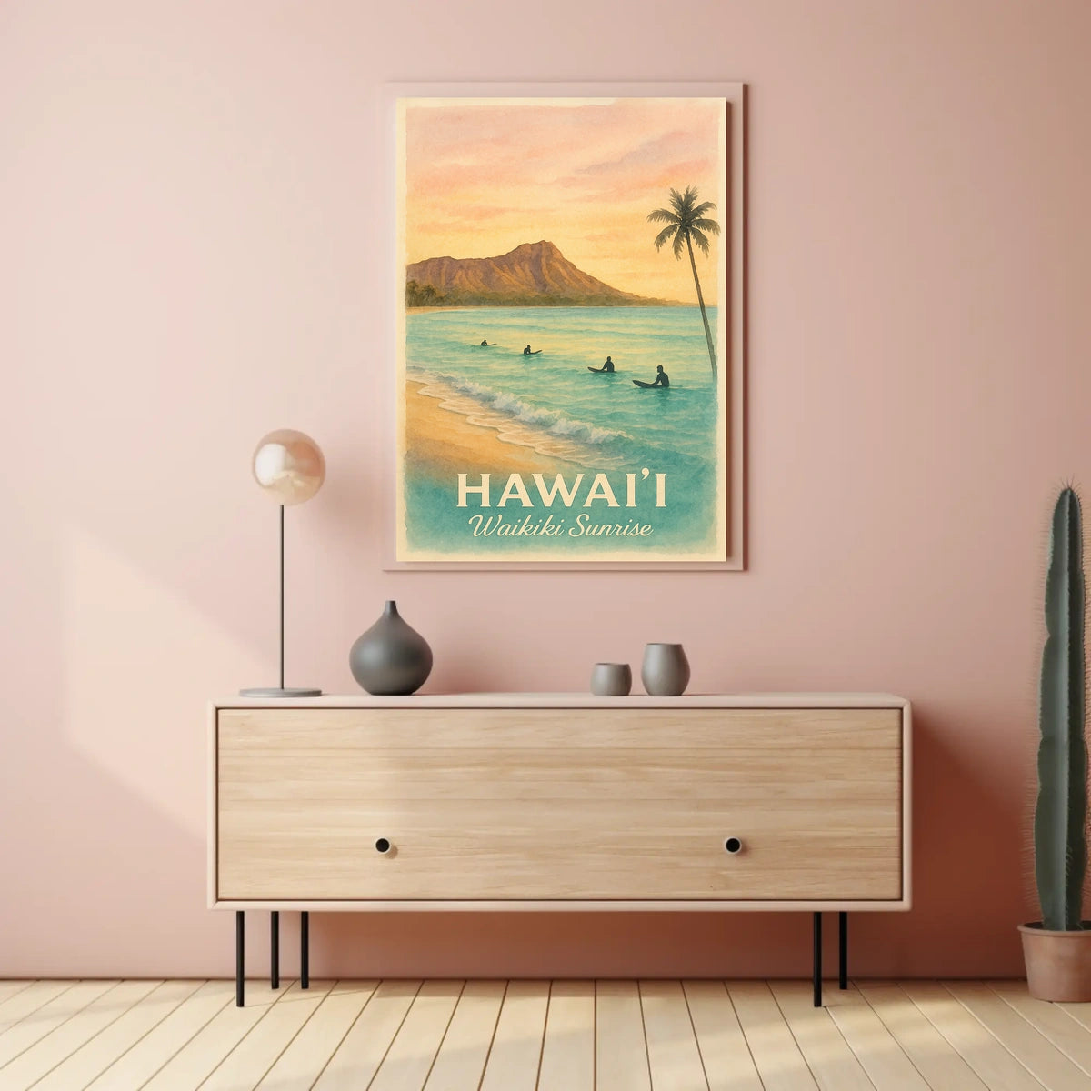 Hawaii Waikiki Sunrise Poster