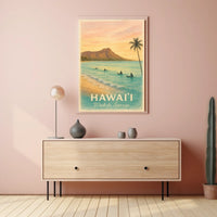 Hawaii Waikiki Sunrise Poster