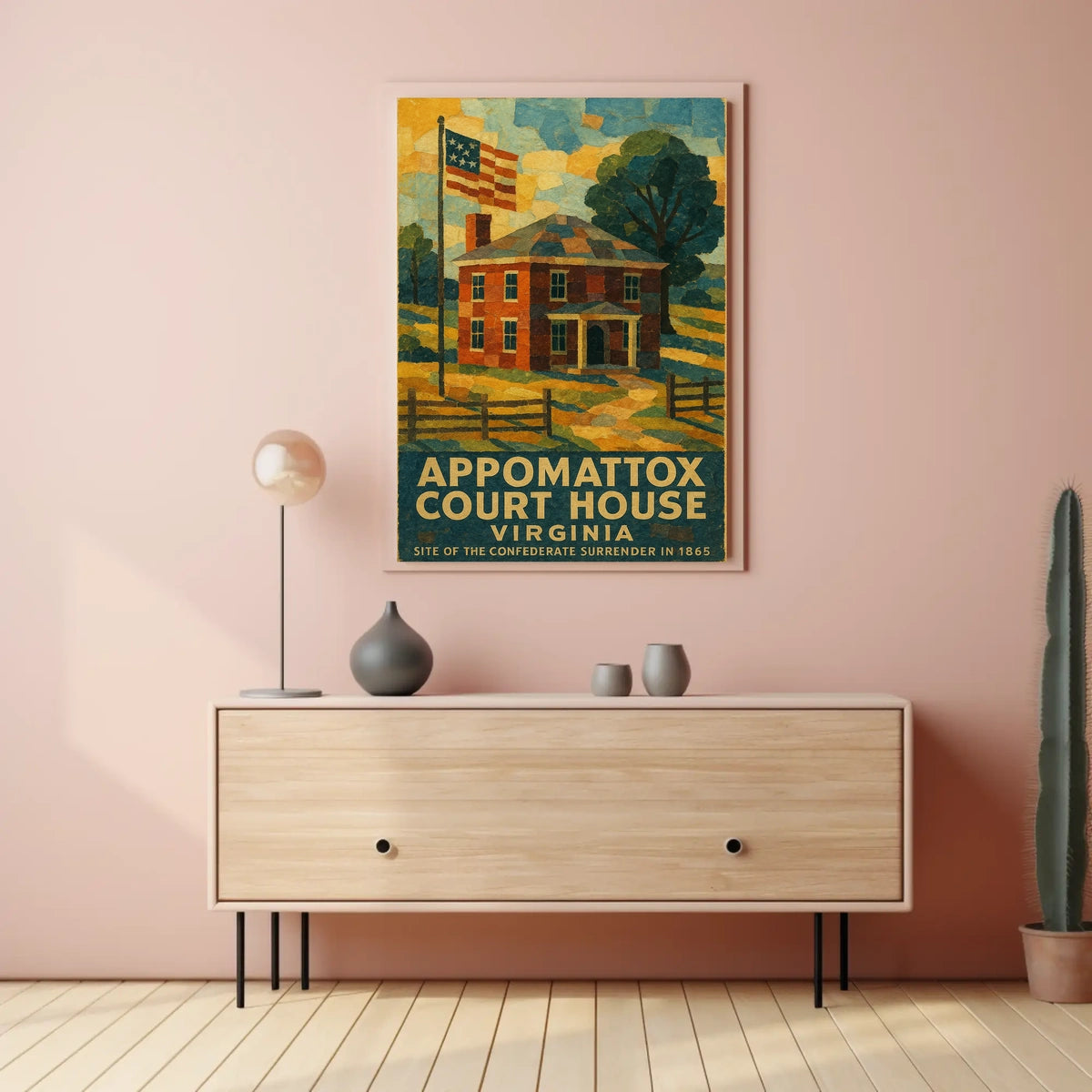 Appomattox Court House Historical Poster